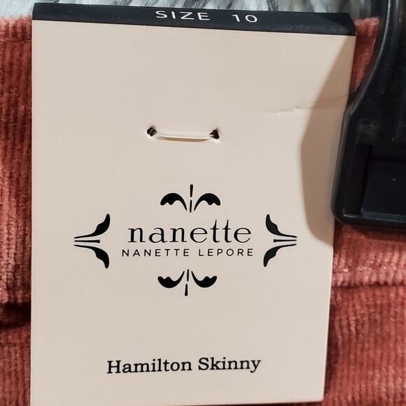 Nanette Lepore pink corduroy Hamilton high waist skinny jeans Size 4 6 8 10 New - Picture 6 of 7